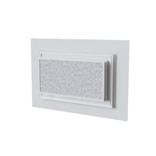 Baillindustrie - Grille de reprise + porte filtre Confort White - Photo produit arriere COL400X200